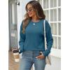 imageANRABESS Women Long Sleeve Shirts Business Casual Tunic Tops Fall Lightweight Sweaters Dressy Blouses 2025 Fashion OutfitsLake Blue