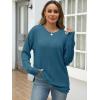 imageANRABESS Women Long Sleeve Shirts Business Casual Tunic Tops Fall Lightweight Sweaters Dressy Blouses 2025 Fashion OutfitsLake Blue