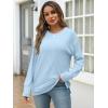 imageANRABESS Women Long Sleeve Shirts Business Casual Tunic Tops Fall Lightweight Sweaters Dressy Blouses 2025 Fashion OutfitsLight Blue