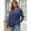 imageANRABESS Women Long Sleeve Shirts Business Casual Tunic Tops Fall Lightweight Sweaters Dressy Blouses 2025 Fashion OutfitsNavy Blue
