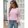 imageANRABESS Women Long Sleeve Shirts Business Casual Tunic Tops Fall Lightweight Sweaters Dressy Blouses 2025 Fashion OutfitsPink