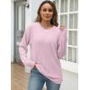 imageANRABESS Women Long Sleeve Shirts Business Casual Tunic Tops Fall Lightweight Sweaters Dressy Blouses 2025 Fashion OutfitsPink