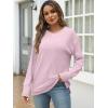 imageANRABESS Women Long Sleeve Shirts Business Casual Tunic Tops Fall Lightweight Sweaters Dressy Blouses 2025 Fashion OutfitsPink