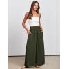 imageANRABESS Women Palazzo Pants Summer Boho Bagyy Wide Leg High Smocked Waist Casual Loose Lounge Pant with PocketArmy Green