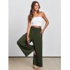 imageANRABESS Women Palazzo Pants Summer Boho Bagyy Wide Leg High Smocked Waist Casual Loose Lounge Pant with PocketArmy Green