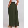 imageANRABESS Women Palazzo Pants Summer Boho Bagyy Wide Leg High Smocked Waist Casual Loose Lounge Pant with PocketArmy Green