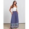 imageANRABESS Women Palazzo Pants Summer Boho Bagyy Wide Leg High Smocked Waist Casual Loose Lounge Pant with PocketFloral Pink Blue