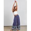 imageANRABESS Women Palazzo Pants Summer Boho Bagyy Wide Leg High Smocked Waist Casual Loose Lounge Pant with PocketFloral Pink Blue