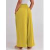 imageANRABESS Women Palazzo Pants Summer Boho Bagyy Wide Leg High Smocked Waist Casual Loose Lounge Pant with PocketYellow