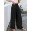 imageANRABESS Women Palazzo Pants Summer Flowy Wide Leg High Waist Lounge Trousers with Pockets 2025 Casual Beach Vacation OutfitsBlack