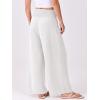 imageANRABESS Women Palazzo Pants Summer Flowy Wide Leg High Waist Lounge Trousers with Pockets 2025 Casual Beach Vacation OutfitsWhite