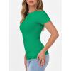 imageANRABESS Women Short Sleeve Crewneck Ribbed Knit Slim Fitted Shirts Summer Tops Basic Tee Casual 2025 Fall Outfits ClothesGreen