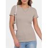 imageANRABESS Women Short Sleeve Crewneck Ribbed Knit Slim Fitted Shirts Summer Tops Basic Tee Casual 2025 Fall Outfits ClothesLight Khaki