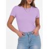 imageANRABESS Women Short Sleeve Crewneck Ribbed Knit Slim Fitted Shirts Summer Tops Basic Tee Casual 2025 Fall Outfits ClothesLight Purple