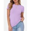 imageANRABESS Women Short Sleeve Crewneck Ribbed Knit Slim Fitted Shirts Summer Tops Basic Tee Casual 2025 Fall Outfits ClothesLight Purple