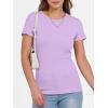 imageANRABESS Women Short Sleeve Crewneck Ribbed Knit Slim Fitted Shirts Summer Tops Basic Tee Casual 2025 Fall Outfits ClothesLight Purple