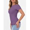 imageANRABESS Women Short Sleeve Crewneck Ribbed Knit Slim Fitted Shirts Summer Tops Basic Tee Casual 2025 Fall Outfits ClothesPurple