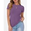 imageANRABESS Women Short Sleeve Crewneck Ribbed Knit Slim Fitted Shirts Summer Tops Basic Tee Casual 2025 Fall Outfits ClothesPurple