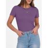 imageANRABESS Women Short Sleeve Crewneck Ribbed Knit Slim Fitted Shirts Summer Tops Basic Tee Casual 2025 Fall Outfits ClothesPurple