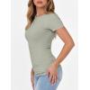 imageANRABESS Women Short Sleeve Crewneck Ribbed Knit Slim Fitted Shirts Summer Tops Basic Tee Casual 2025 Fall Outfits ClothesSage Green