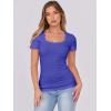 imageANRABESS Women Short Sleeve Tops Scoop Neck Ribbed Knit Slim Fitted Basic Tee Shirts Casual Summer Clothes 2025 Fall OutfitsRoyal Blue
