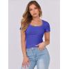 imageANRABESS Women Short Sleeve Tops Scoop Neck Ribbed Knit Slim Fitted Basic Tee Shirts Casual Summer Clothes 2025 Fall OutfitsRoyal Blue