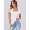 imageANRABESS Women Short Sleeve Tops Scoop Neck Ribbed Knit Slim Fitted Basic Tee Shirts Casual Summer Clothes 2025 Fall OutfitsWhite