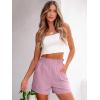 imageANRABESS Women Summer Casual Shorts Elastic High Waisted Wide Leg Cute Dressy Beach Shorts 2025 Fashion Vacation OutfitsDusky Pink