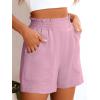 imageANRABESS Women Summer Casual Shorts Elastic High Waisted Wide Leg Cute Dressy Beach Shorts 2025 Fashion Vacation OutfitsDusky Pink