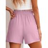 imageANRABESS Women Summer Casual Shorts Elastic High Waisted Wide Leg Cute Dressy Beach Shorts 2025 Fashion Vacation OutfitsDusky Pink