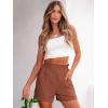 imageANRABESS Women Summer Casual Shorts Elastic High Waisted Wide Leg Cute Dressy Beach Shorts 2025 Fashion Vacation OutfitsRust