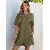 imageANRABESS Women Summer Oversized TShirt Tee Romper Casual Baggy Short Sleeve Overall Athletic Workout Jumpsuit Trendy OutfitsArmy Green