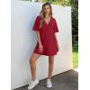 imageANRABESS Women Summer Oversized TShirt Tee Romper Casual Baggy Short Sleeve Overall Athletic Workout Jumpsuit Trendy OutfitsBurgundy