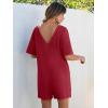imageANRABESS Women Summer Oversized TShirt Tee Romper Casual Baggy Short Sleeve Overall Athletic Workout Jumpsuit Trendy OutfitsBurgundy