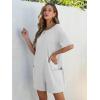 imageANRABESS Women Summer Oversized TShirt Tee Romper Casual Baggy Short Sleeve Overall Athletic Workout Jumpsuit Trendy OutfitsLight Grey