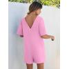imageANRABESS Women Summer Oversized TShirt Tee Romper Casual Baggy Short Sleeve Overall Athletic Workout Jumpsuit Trendy OutfitsLight Pink