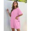 imageANRABESS Women Summer Oversized TShirt Tee Romper Casual Baggy Short Sleeve Overall Athletic Workout Jumpsuit Trendy OutfitsLight Pink