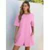 imageANRABESS Women Summer Oversized TShirt Tee Romper Casual Baggy Short Sleeve Overall Athletic Workout Jumpsuit Trendy OutfitsLight Pink