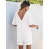 imageANRABESS Women Summer Oversized TShirt Tee Romper Casual Baggy Short Sleeve Overall Athletic Workout Jumpsuit Trendy OutfitsWhite