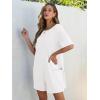 imageANRABESS Women Summer Oversized TShirt Tee Romper Casual Baggy Short Sleeve Overall Athletic Workout Jumpsuit Trendy OutfitsWhite