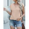 imageANRABESS Women Tops Cap Sleeve Textured Dressy Casual V Neck Shirts 2025 Summer Business Work Blouses OutfitsApricot