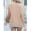 imageANRABESS Women Tops Cap Sleeve Textured Dressy Casual V Neck Shirts 2025 Summer Business Work Blouses OutfitsApricot