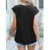 imageANRABESS Women Tops Cap Sleeve Textured Dressy Casual V Neck Shirts 2025 Summer Business Work Blouses OutfitsBlack