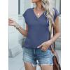 imageANRABESS Women Tops Cap Sleeve Textured Dressy Casual V Neck Shirts 2025 Summer Business Work Blouses OutfitsDark Blue