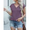 imageANRABESS Women Tops Cap Sleeve Textured Dressy Casual V Neck Shirts 2025 Summer Business Work Blouses OutfitsDark Purple