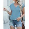 imageANRABESS Women Tops Cap Sleeve Textured Dressy Casual V Neck Shirts 2025 Summer Business Work Blouses OutfitsLight Blue