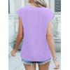 imageANRABESS Women Tops Cap Sleeve Textured Dressy Casual V Neck Shirts 2025 Summer Business Work Blouses OutfitsLight Purple