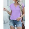 imageANRABESS Women Tops Cap Sleeve Textured Dressy Casual V Neck Shirts 2025 Summer Business Work Blouses OutfitsLight Purple