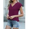 imageANRABESS Women Tops Cap Sleeve Textured Dressy Casual V Neck Shirts 2025 Summer Business Work Blouses OutfitsPurple