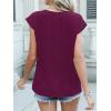 imageANRABESS Women Tops Cap Sleeve Textured Dressy Casual V Neck Shirts 2025 Summer Business Work Blouses OutfitsPurple